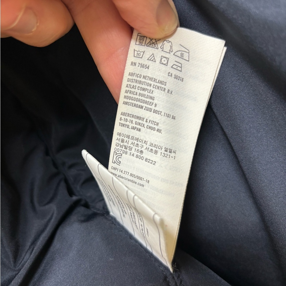 Abercrombie & Fitch Canary Yellow Preppy Winter Zip Up Jacket - Large - Picture 10 of 14